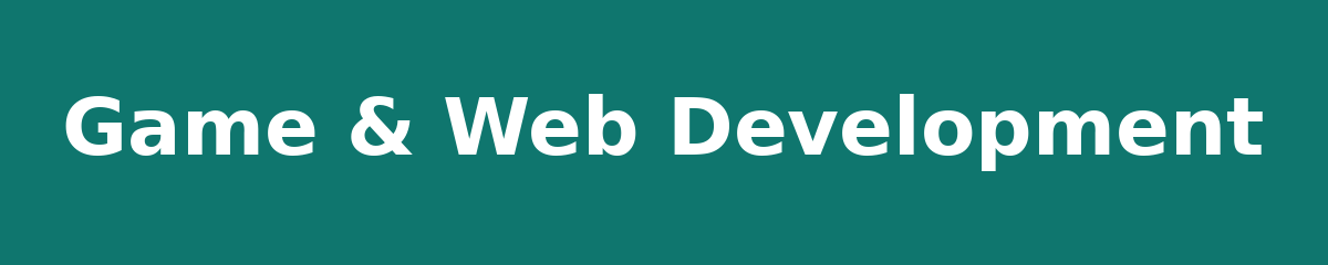 Game and web development banner